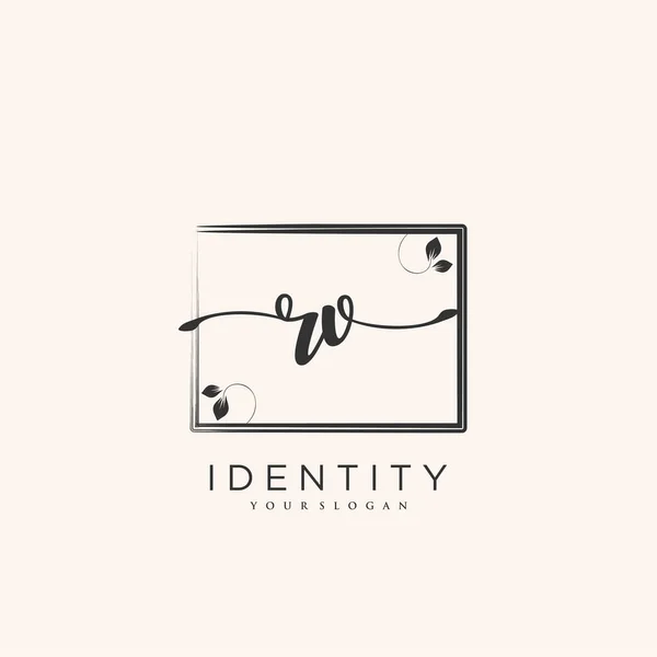 Handwriting Logo Vector Art Initial Signature Wedding Fashion Jewerly Boutique — Archivo Imágenes Vectoriales