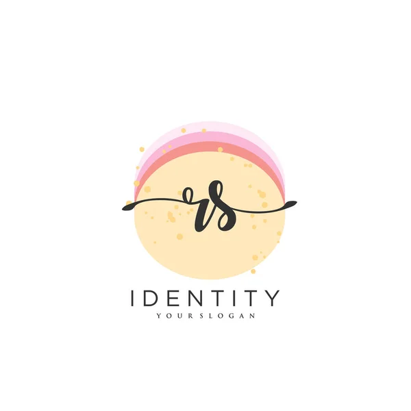 Handwriting Logo Vector Art Initial Signature Wedding Fashion Jewerly Boutique — Archivo Imágenes Vectoriales