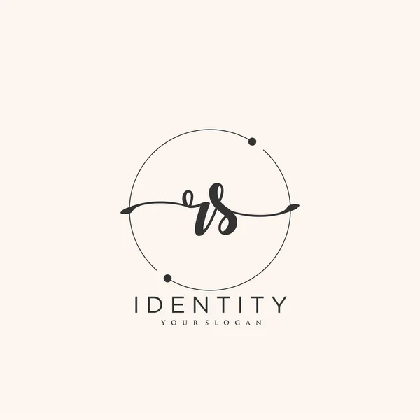 Handwriting Logo Vector Art Initial Signature Wedding Fashion Jewerly Boutique — Image vectorielle