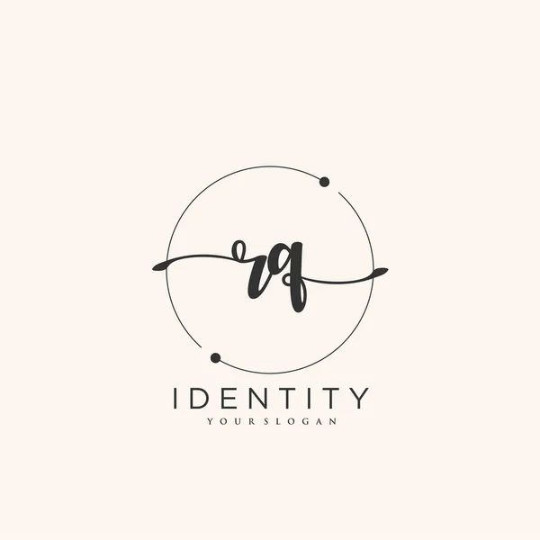 Handwriting Logo Vector Art Initial Signature Wedding Fashion Jewerly Boutique — Vetor de Stock