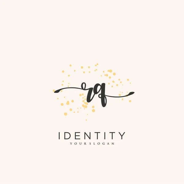 Handwriting Logo Vector Art Initial Signature Wedding Fashion Jewerly Boutique — Stock Vector