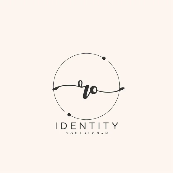 Handwriting Logo Vector Art Initial Signature Wedding Fashion Jewerly Boutique — Archivo Imágenes Vectoriales