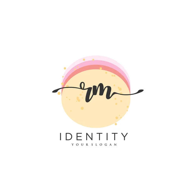 Handwriting Logo Vector Art Initial Signature Wedding Fashion Jewerly Boutique — Archivo Imágenes Vectoriales