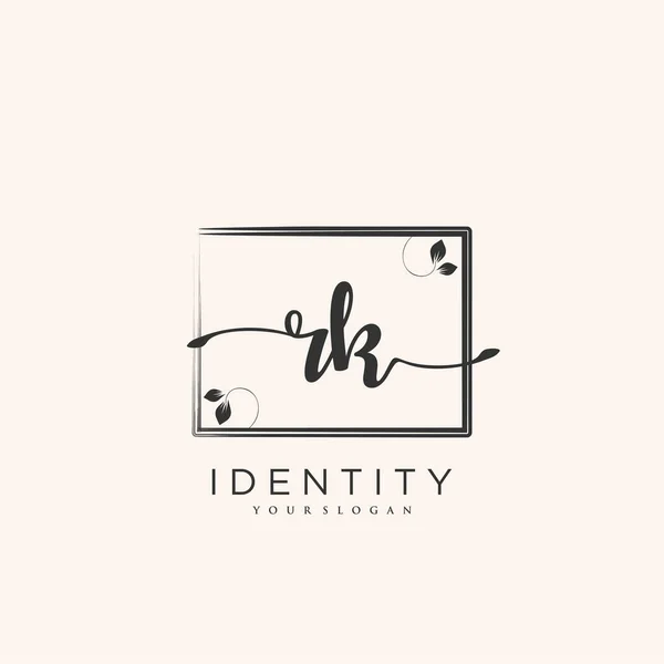 Handwriting Logo Vector Art Initial Signature Wedding Fashion Jewerly Boutique — Stok Vektör