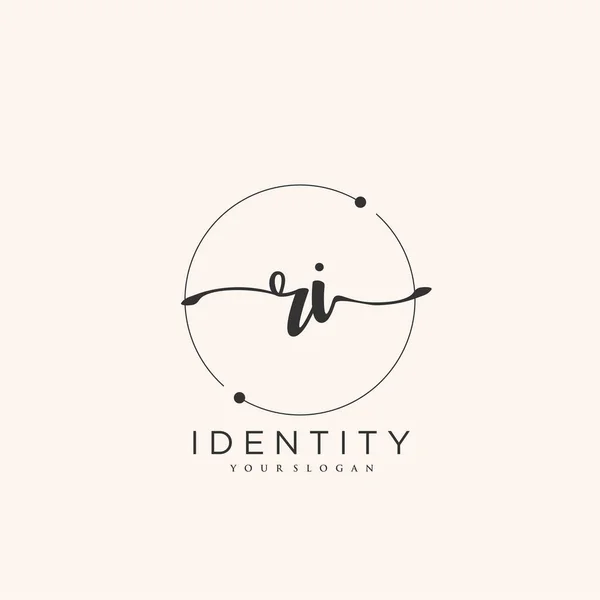 Handwriting Logo Vector Art Initial Signature Wedding Fashion Jewerly Boutique — Image vectorielle