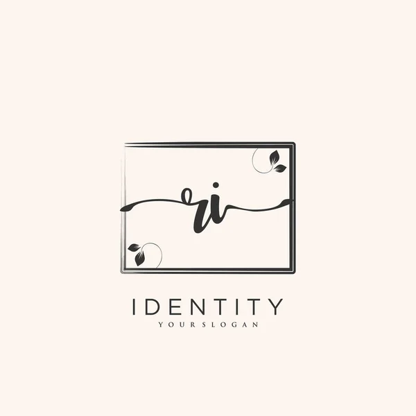 Handwriting Logo Vector Art Initial Signature Wedding Fashion Jewerly Boutique — Archivo Imágenes Vectoriales