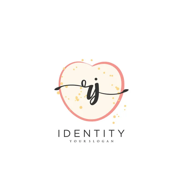 Handwriting Logo Vector Art Initial Signature Wedding Fashion Jewerly Boutique — Stock Vector