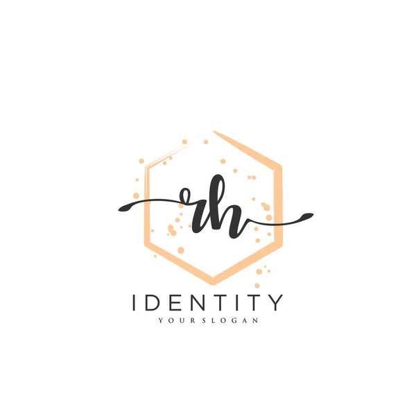 Handwriting Logo Vector Art Initial Signature Wedding Fashion Jewerly Boutique — Stok Vektör