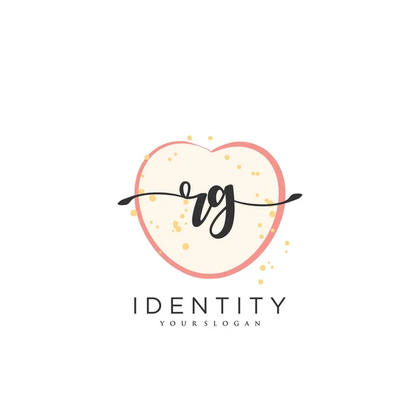 Handwriting Logo Vector Art Initial Signature Wedding Fashion Jewerly Boutique — Vector de stock