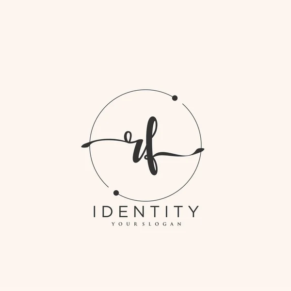 Handwriting Logo Vector Art Initial Signature Wedding Fashion Jewerly Boutique — Stock vektor