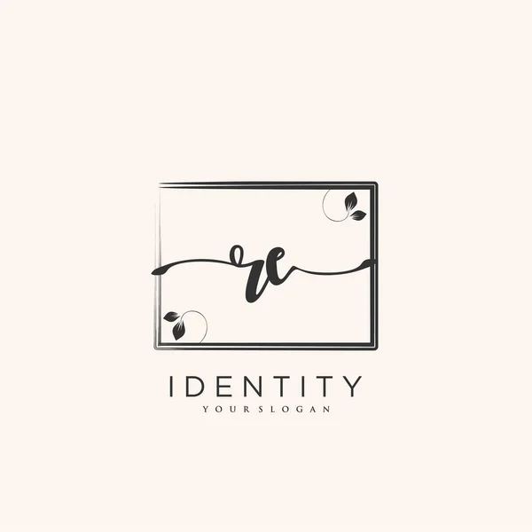 Handwriting Logo Vector Art Initial Signature Wedding Fashion Jewerly Boutique — Vettoriale Stock