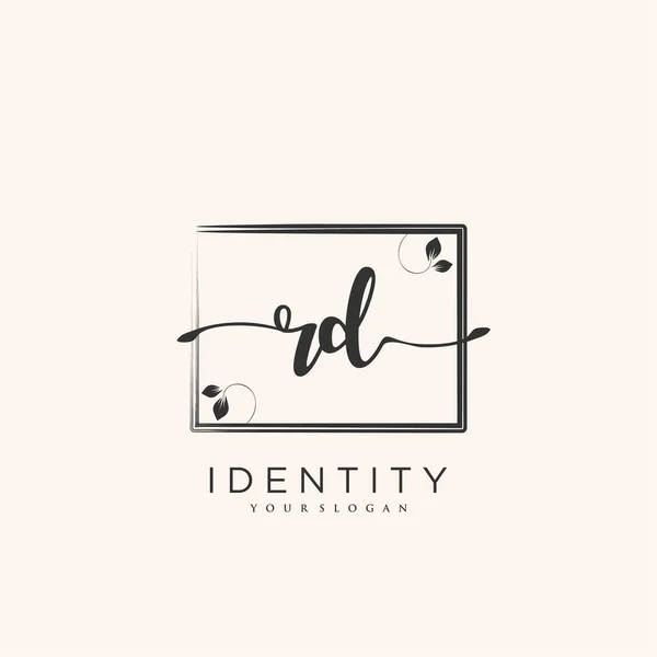 Handwriting Logo Vector Art Initial Signature Wedding Fashion Jewerly Boutique — Archivo Imágenes Vectoriales