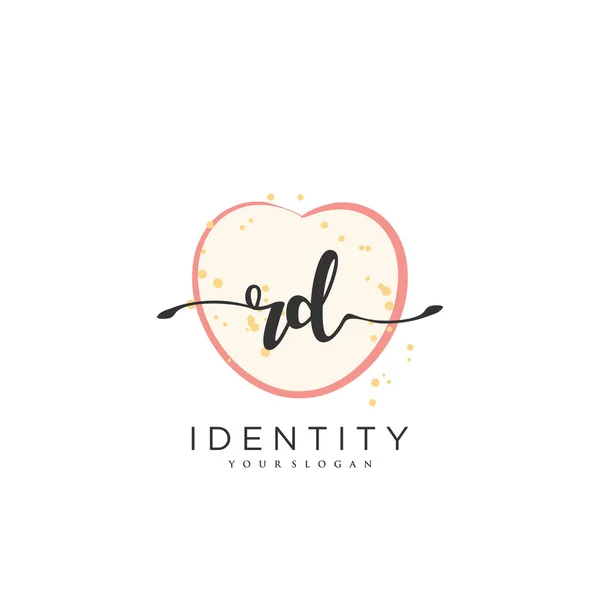 Handwriting Logo Vector Art Initial Signature Wedding Fashion Jewerly Boutique — Vetor de Stock