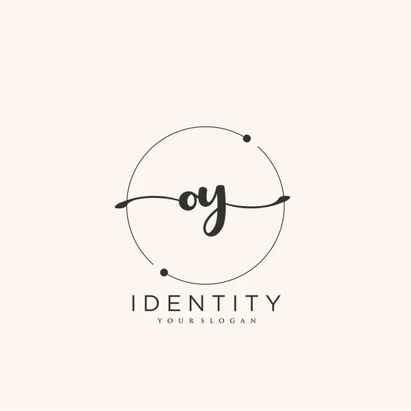 Handwriting Logo Vector Art Initial Signature Wedding Fashion Jewerly Boutique — Stockvektor