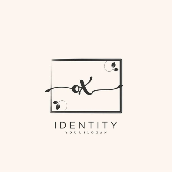 Handwriting Logo Vector Art Initial Signature Wedding Fashion Jewerly Boutique — Archivo Imágenes Vectoriales