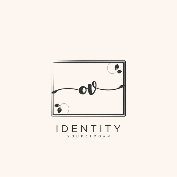 Handwriting Logo Vector Art Initial Signature Wedding Fashion Jewerly Boutique — Archivo Imágenes Vectoriales