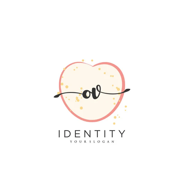 Handwriting Logo Vector Art Initial Signature Wedding Fashion Jewerly Boutique — Stok Vektör