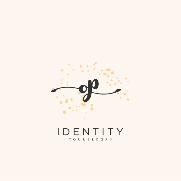 Handwriting Logo Vector Art Initial Signature Wedding Fashion Jewerly Boutique — Διανυσματικό Αρχείο