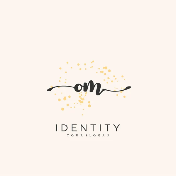 Handwriting Logo Vector Art Initial Signature Wedding Fashion Jewerly Boutique — Archivo Imágenes Vectoriales