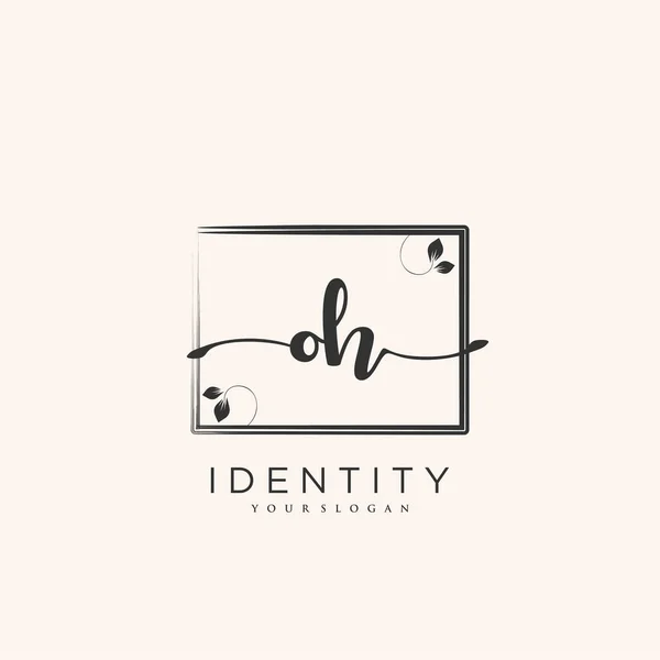 Handwriting Logo Vector Art Initial Signature Wedding Fashion Jewerly Boutique — Archivo Imágenes Vectoriales