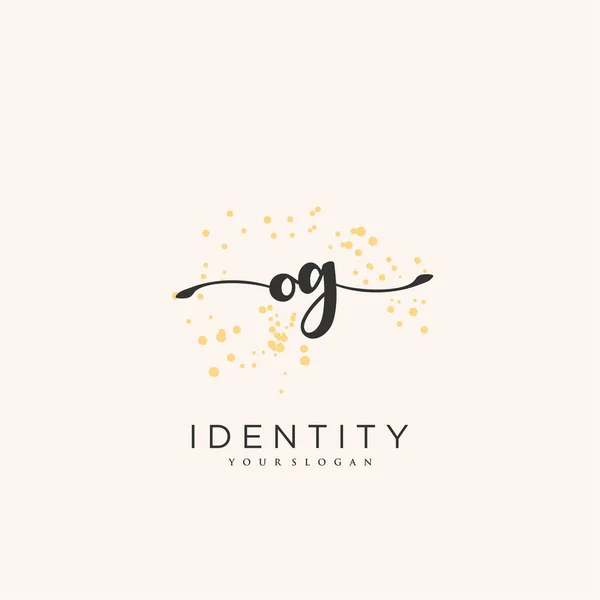 Handwriting Logo Vector Art Initial Signature Wedding Fashion Jewerly Boutique — ストックベクタ