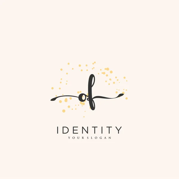 Handwriting Logo Vector Art Initial Signature Wedding Fashion Jewerly Boutique — Stok Vektör