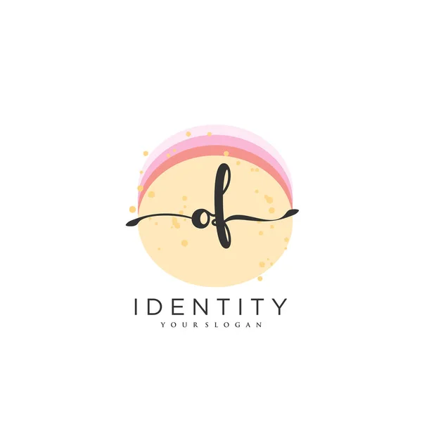 Handwriting Logo Vector Art Initial Signature Wedding Fashion Jewerly Boutique — Stok Vektör