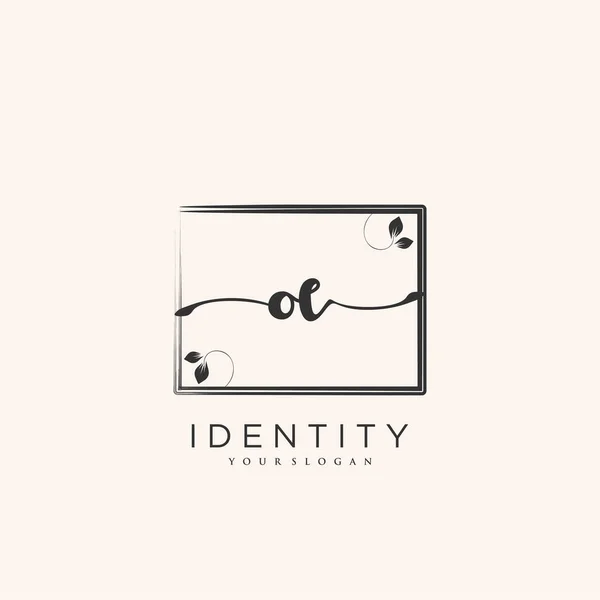 Handwriting Logo Vector Art Initial Signature Wedding Fashion Jewerly Boutique — Archivo Imágenes Vectoriales