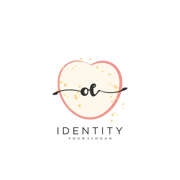 Handwriting Logo Vector Art Initial Signature Wedding Fashion Jewerly Boutique — Stock Vector