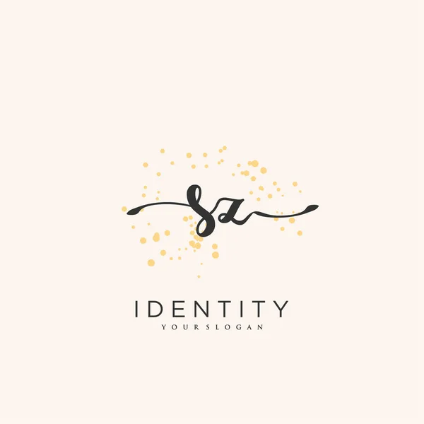 Handwriting Logo Vector Art Initial Signature Wedding Fashion Jewerly Boutique — Stock Vector