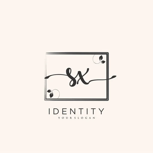 Handwriting Logo Vector Art Initial Signature Wedding Fashion Jewerly Boutique — Archivo Imágenes Vectoriales