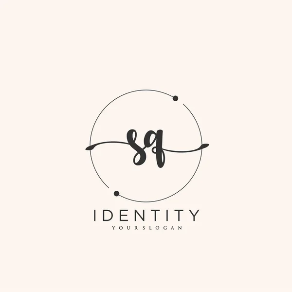 Handwriting Logo Vector Art Initial Signature Wedding Fashion Jewerly Boutique — Archivo Imágenes Vectoriales