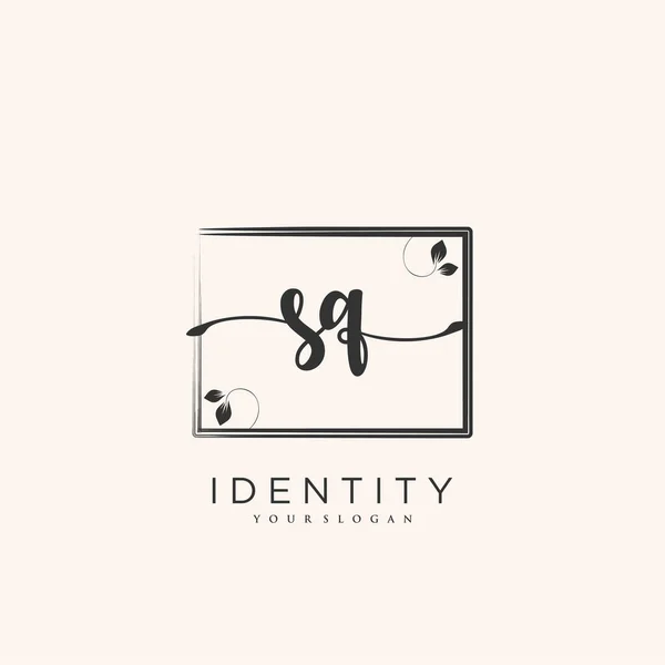 Handwriting Logo Vector Art Initial Signature Wedding Fashion Jewerly Boutique — Vetor de Stock