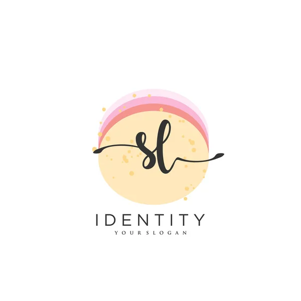 Handwriting Logo Vector Art Initial Signature Wedding Fashion Jewerly Boutique — Stock vektor