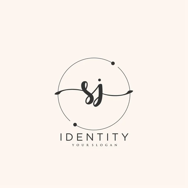 Handwriting Logo Vector Art Initial Signature Wedding Fashion Jewerly Boutique — Image vectorielle