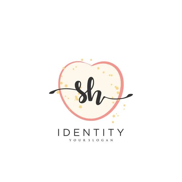 Handwriting Logo Vector Art Initial Signature Wedding Fashion Jewerly Boutique — Image vectorielle