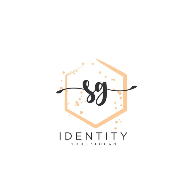 Handwriting Logo Vector Art Initial Signature Wedding Fashion Jewerly Boutique — Stockvektor