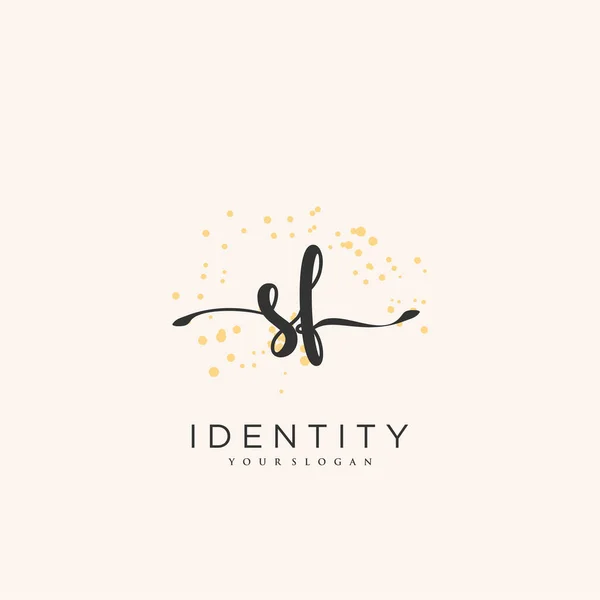 Handwriting Logo Vector Art Initial Signature Wedding Fashion Jewerly Boutique — 스톡 벡터