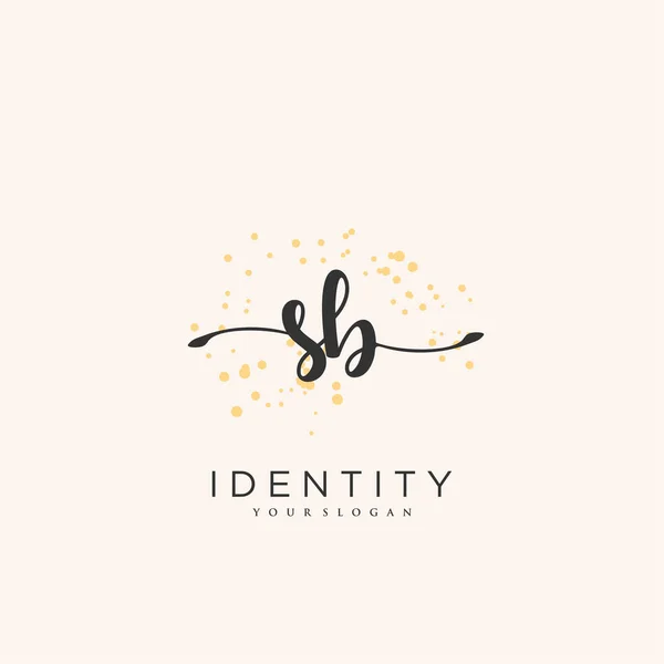 Handwriting Logo Vector Art Initial Signature Wedding Fashion Jewerly Boutique —  Vetores de Stock