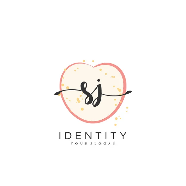 Handwriting Logo Vector Art Initial Signature Wedding Fashion Jewerly Boutique — Vector de stock