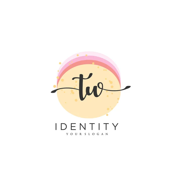 Handwriting Logo Vector Art Initial Signature Wedding Fashion Jewerly Boutique — Stok Vektör