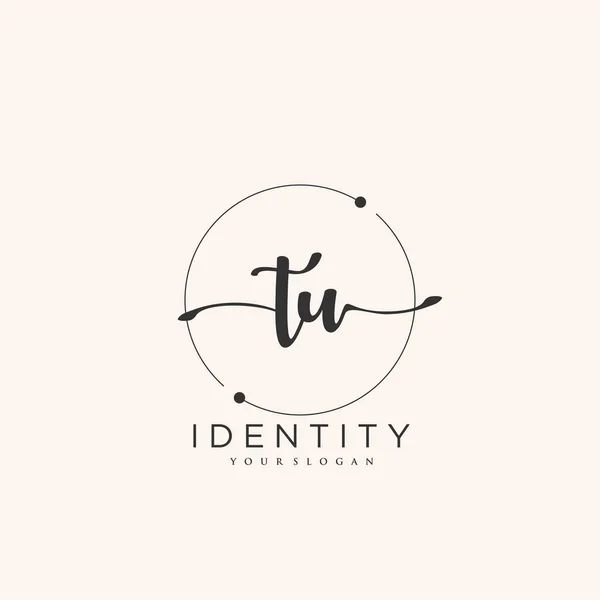 Handwriting Logo Vector Art Initial Signature Wedding Fashion Jewerly Boutique — Διανυσματικό Αρχείο