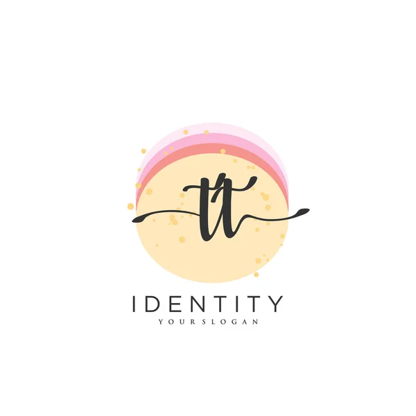 Handwriting Logo Vector Art Initial Signature Wedding Fashion Jewerly Boutique — Stockový vektor