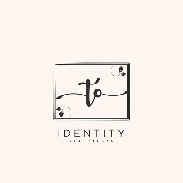 Handwriting Logo Vector Art Initial Signature Wedding Fashion Jewerly Boutique — Archivo Imágenes Vectoriales