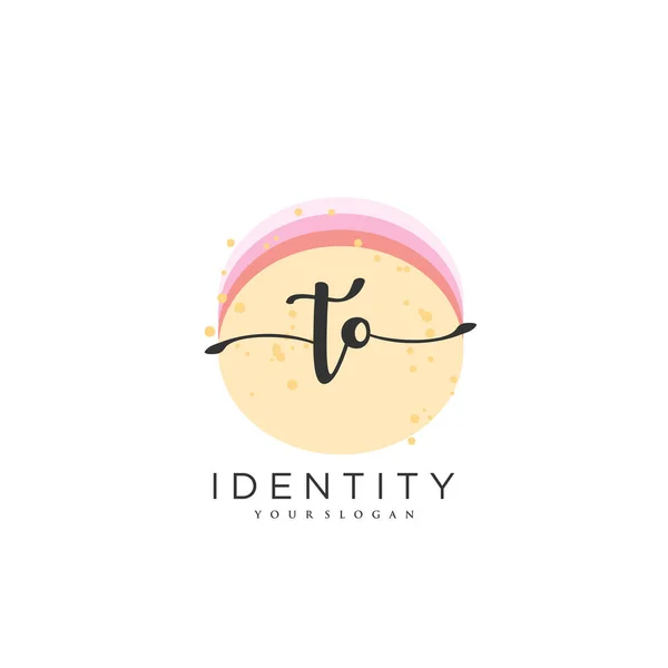 Handwriting Logo Vector Art Initial Signature Wedding Fashion Jewerly Boutique — Stockvektor