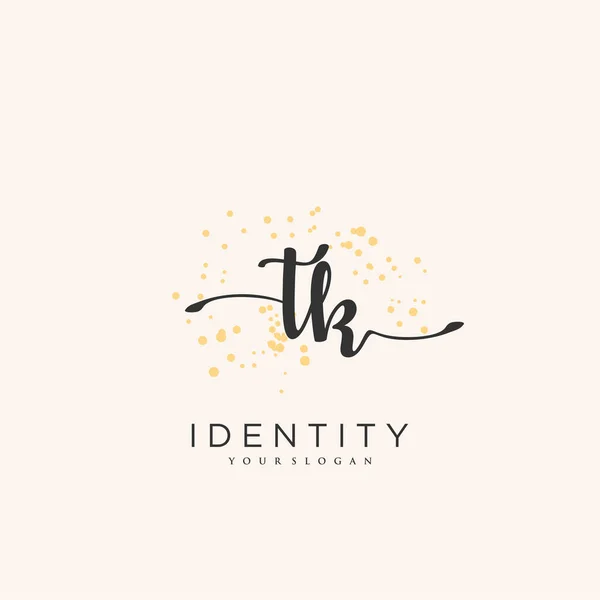 Handwriting Logo Vector Art Initial Signature Wedding Fashion Jewerly Boutique — Vetor de Stock