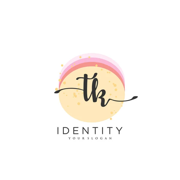 Handwriting Logo Vector Art Initial Signature Wedding Fashion Jewerly Boutique — Archivo Imágenes Vectoriales