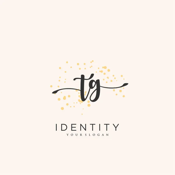 Handwriting Logo Vector Art Initial Signature Wedding Fashion Jewerly Boutique – Stock-vektor