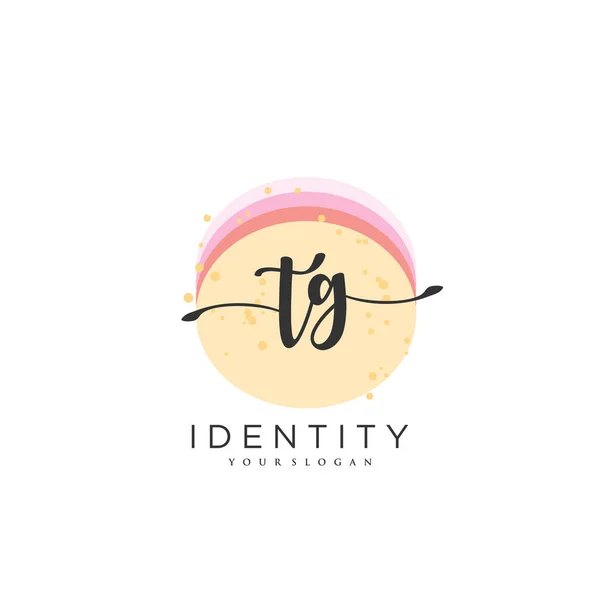 Handwriting Logo Vector Art Initial Signature Wedding Fashion Jewerly Boutique — Stockvektor