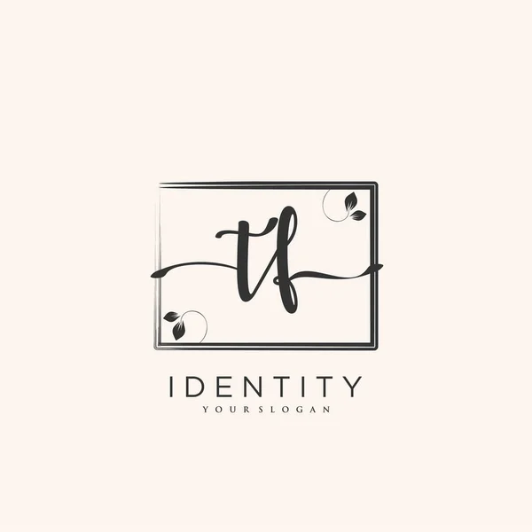 Handwriting Logo Vector Art Initial Signature Wedding Fashion Jewerly Boutique — Stockvektor